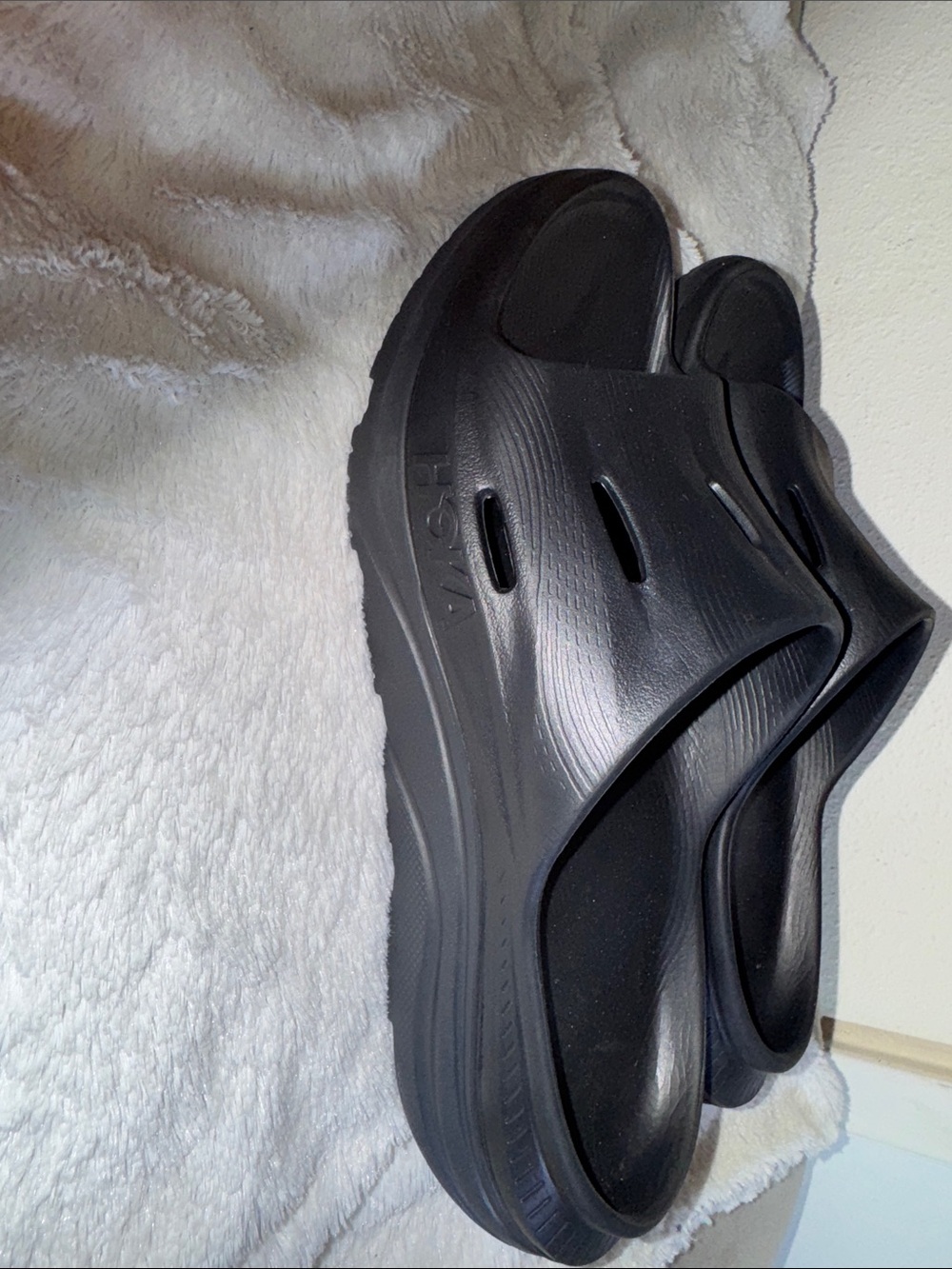 Hoka Men’s Black Slip-On Foam Sandals